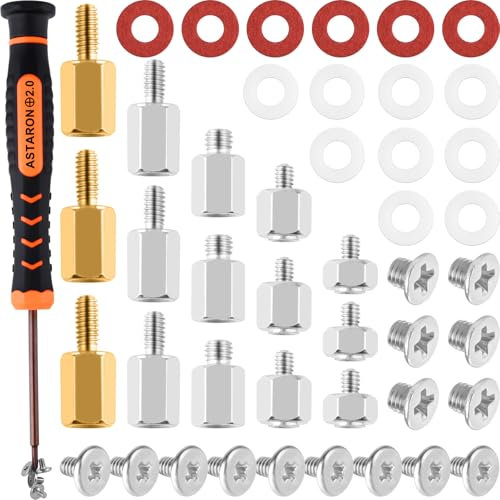 ASTARON M.2 SSD Screws Kit for Asus, Gigabyte, ASRock, or MSI motherboards