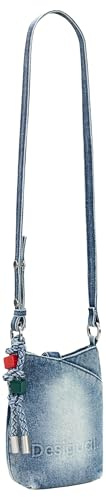 Desigual Half Logo Denim, Bi-Fold Geldbörse für Damen, 10,70