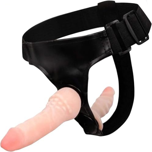 CUPIDO TOYS Strapon Cintura con Doppio Pene, Cintura fallica per coppia doppio pene, Lesbo Toy Dildo Strap-on Indossabile con 2 Morbidi Falli Indossabili, Interno ed Esterno