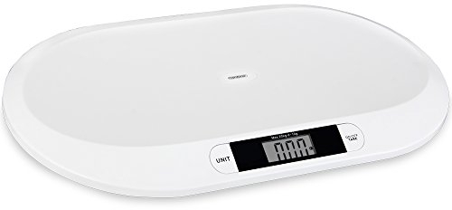 MONZANA® Babywaage Digital bis 20kg LED Anzeige Automatische Abschalt- & Tara-Funktion Rutschfest Tierwaage Hunde Katzen Säuglinge Stillwaage