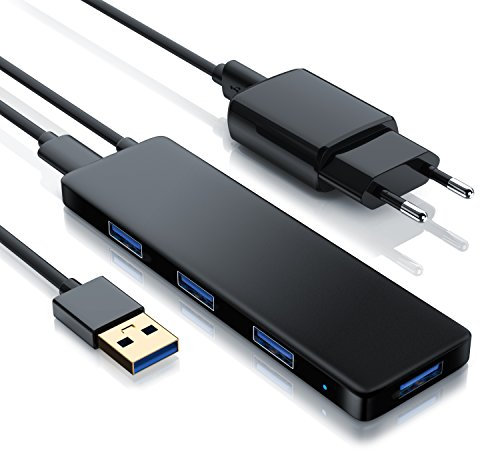 Primewire - Hub 4 Ports USB 3.2 Gen.1 Dock - Multiprise USB pour PC, Laptop, Ultrabook, MacBook - SuperSpeed jusqu'à 5 Gbps - Design Ultra Slim