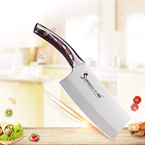 Cuchillos asiáticos Herramientas de cocina Cuchillos de cocina de acero inoxidable 4cr14mov Cuchillo de cocina para picar de 7 pulgadas Mango de fibra de resina Accesorios de cocina Cleaver