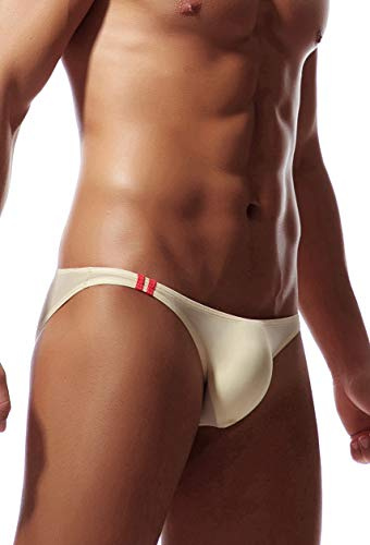 Newsywell - Slip da uomo in seta ghiacciata a vita bassa, Colore della pelle., Medium