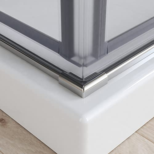 2 Stück 95 cm Schwallschutzleiste duschwasserstop Alu Schwallschutzprofil für Dusche Dichtleiste