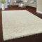 Paco Home Teppich Wohnzimmer, Schlafzimmer/Hochflor Shaggy in versch. Designs Farben und Größen, Grösse:120x170 cm, Farbe:Creme 6