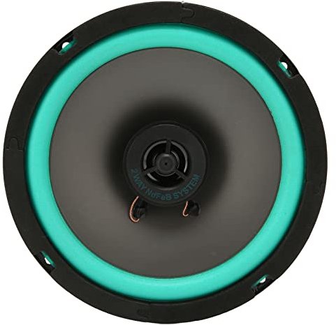 Haut-Parleur de Voiture 16,5 Cm, Système de Haut-parleurs de Caisson de Basses Stéréo avec Son Surround 160 W Haute Puissance 93 DB, 4 Ohms, Aimant 50 Oz, Bobine Vocale 70 Hz-18 KHz
