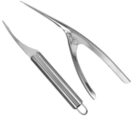 Zerodeko Pulitore per Gamberetti in Acciaio Rimuovi-Squame Professionale Ergonomico per Gamberetti Sbucciatore Portatile Uso Utensile per da Cucina