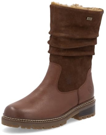 Remonte Damen Winterstiefel D0B80, Frauen Stiefel,lose Einlage,wasserabweisend,remonteTEX,Fellstiefel,gefüttert,Boots,Winterschuhe,braun (24),38 EU