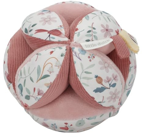 Little Dutch 9025 - Pelota de juego de actividad/pelota de agarre para jardín de hadas, color rosa
