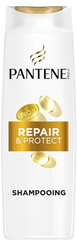 Pantene Pro-V Repair & Protect Shampoing 400ml Pour Cheveux Fragiles, Secs et Abîmés. Nettoie en Douceur et Protège les Ponts Capillaires. Sans Silicones, Huiles Minérales et Colorants