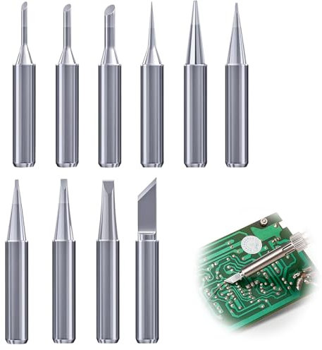 Yesimola 900M Pointe Fer a Souder pour Stations à Souder 10 Pièces, Pointes de Fer à Souder 900M-T (B/I/K/C/D) pour une Soudure Précise, Pointes de Rechange pour Équipements de Soudage