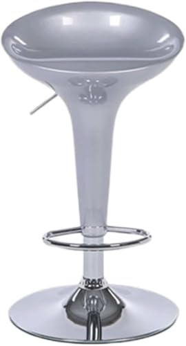 Sillas de bar ajustables de 60 a 80 cm de alto, sin respaldo, taburete giratorio de 360° para comedor, bistró y bar, silla alta moderna en color clarete, perfecta para espacios de vida elegantes