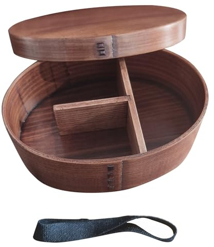 Boîte À Déjeuner Japonaise Pour Adultes - Avec Conteneurs À Sangle Élastique Et Bol De Stockage - Contenants En Bois Pour Aliments | Pour Adultes Tout-Petits Bébés École Voyage Plein Air Repas Salades
