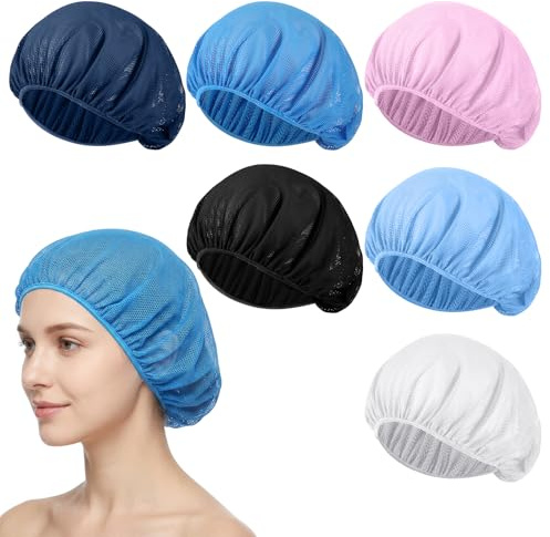 HJZHII 6 retine per capelli in rete per dormire, cuffia per capelli ricci, per asciugare i capelli ricci, per donne che dormono durante la notte, per dormire e per dormire e per dormire e asciugare
