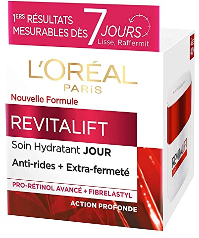 L'Oréal Paris - Revitalift - Soin Anti-Âge Hydratant & Raffermissant - Crème de Jour Anti-Rides & Extra-Fermeté - Enrichi en Pro-Rétinol - Pour Tous Types de Peaux - 50 ml