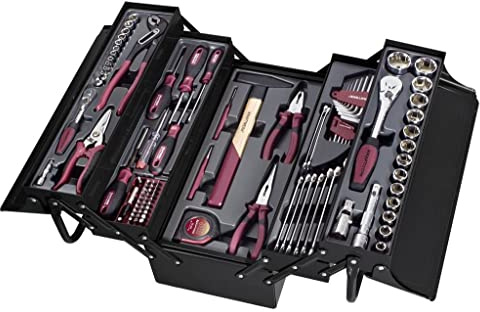 KRAFTWERK 206.000.000 Werkzeugkiste, bestückt, 1/4 + 1/2, 106-teilig