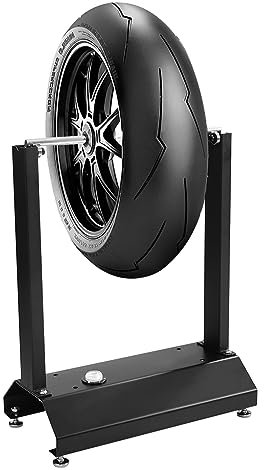 COSTWAY Equilibratrice per Ruote di Bici e Moto, Equilibratrice Statica con Base e Coni Regolabili, Equilibratrice Portatile per Bilanciare Pneumatici di Moto e Bici