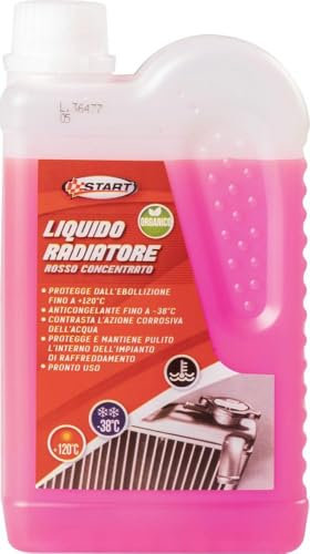 START Líquido anticongelante para radiador - Red, a -38 °C, 500 ml, Listo para Usar, protección Total para Sistemas de refrigeración híbridos, Gasolina, diésel y GLP