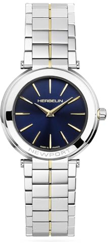 Michel Herbelin Damen Analog Quarz Uhr mit Edelstahl Armband 16922BT15