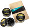 Kaps Professional Boot and Shoe Polish Cream with Cotton Cloth – Set of 3 - Dark Brown/Transparent/Black – 50 ml./1.69 Oz. Each. Made with Natural Wax. For Natural and Synthetic Leather Footwear Care