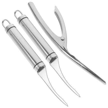 Garneck 3 Pezzi in Acciaio Inossidabile Apri Gamberetti Gamberetti Deveiner Gamberetti Pelapatate Strumenti Strumento di Pulizia Pelapatate Frutti di Mare Strumenti di Frutti di Mare