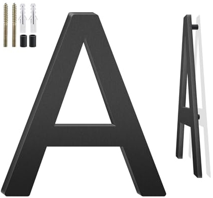 Números flotantes de casa y letras de metal para exteriores, números de casa para exteriores, letras de dirección de aluminio y números para puerta, buzón, jardín, perfecto para el hogar u oficina
