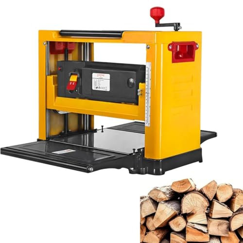 YXFAZPP Raboteuse électrique de Bureau 2000 W, raboteuse d'épaisseur de Bois de 13 Pouces, 12 000 TR/Min/Min, Profondeur de rabotage de 0 à 3 mm, pour Le Bois, Le Bambou
