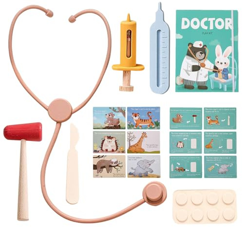 Proped Play Doctor Kit, barnläkare lekset | Tandläkarlekset, 36 x rollspelsutrustning, simulering, stetoskop, leksak för klassrum