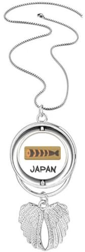 Pendentif japonais traditionnel Kuai Cruisine ailes d'ange rotatif Collier Bijoux
