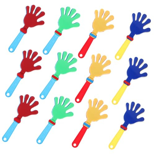 Zerodeko Matracas De Plástico Para Aplausos, Juego De 12 Piezas, Colores Aleatorios, Ligeras y Seguras, Juguetes Infantiles Para Fiestas, Regalos Para Niños