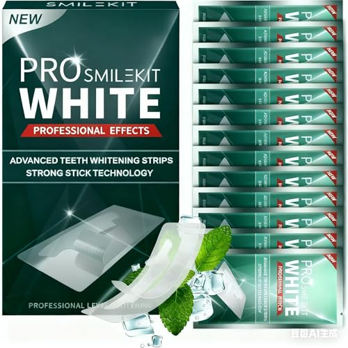 Strisce Sbiancanti Professionali Per Denti, Confezione Da 26 Pezzi, Migliorano Lo Scolorimento Dei Denti, Design Su Misura Per Un Comfort Ottimale, Adatte Per La Cura Quotidiana