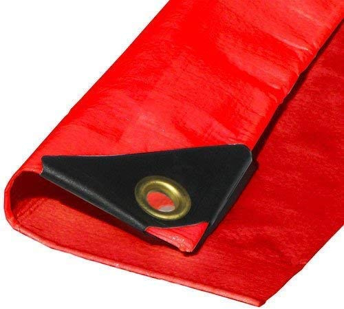 Heavy Pflicht Rot Himmel Top 6 'x 8' Premium Sonnenschutz Plane