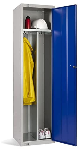 The Products Store - Workwear Clean & Dirty Steel Locker With 3 Compartments - 1800mm High x 450mm Wide x 450mm Deep (Blue)
