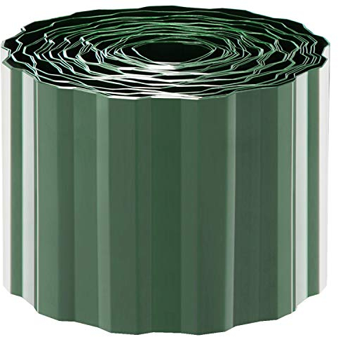 com-four® Bordi per prati in plastica - bordi per aiuole per prati, aiuole o come bordo falciante - lunghezza regolabile individualmente - 10 x 900 cm