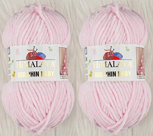 Himalaya Dolphin Baby Yarn Knitting Yarn 2 Skeins 264 Yards 2x100gram Super Bulky Baby Blanket Yarn (80303)