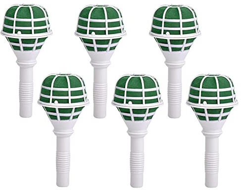 Retoteng 6 Pack Bouquet Holder, DIY Wedding Foam Bouquet Handle Bridal Floral Fresh Artificial Flower Holder Decoration