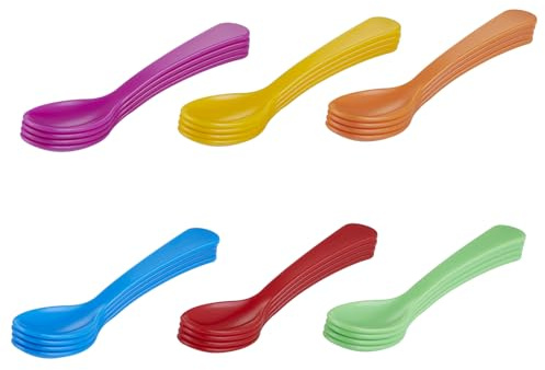 HiempTru Egg Spoons for Soft Boiled Eggs, Colorful, 24-Pack