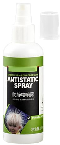Whnbuij Antistatic Spray for Clothes - Static Remover 100ml,Portable Fabric Spray Travel Size for Hair, Clothes, Fabrics, Linens, Blankets, Rugs
