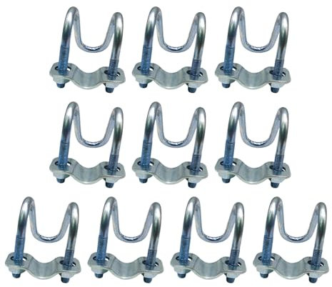 10 abrazaderas de tubo de cruces, pernos de doble tornillo, conector vertical horizontal, tubos de acero, fijadores de conector