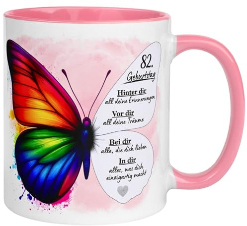 82 Geburtstag Frau Geschenk Tasse | Weil du einfach Einzigartig bist | Geburtstagstasse für Frauen zum 82. Geburtstag | 82ter Geburtstag - Geburtstagsgeschenk mit Spruch | Made in Germany
