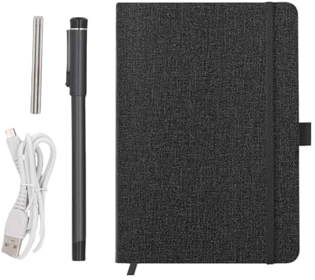 Jectse 3 In1 Digital Smart Pen, A5 Smartpen Notebook Set, Real Time Sync for Digitizing, Bluetooth 5.0 Paper Smart Writing Set, Convert to Text, OCR Technology,for IOS for Android (Linen Pattern
