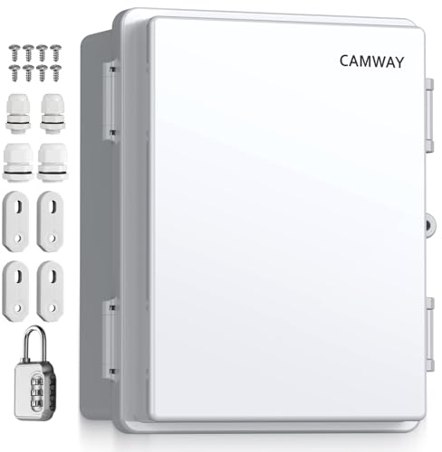 CAMWAY Caja Estanca Exterior Electrica Impermeable IP67, Cuadro Eléctrico Superficie con Carcasa Plástico ABS, Cajas de Empalmes 22 * 17 * 11cm,Blanco