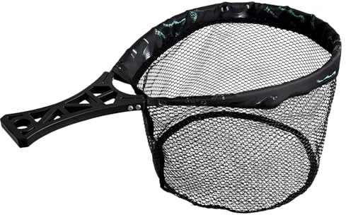 Retino da pesca pieghevole, 50 x 30 x 20 cm, guadino portatile per pesca a ruscello, leggera rete da pesca a mosca, rete di nylon