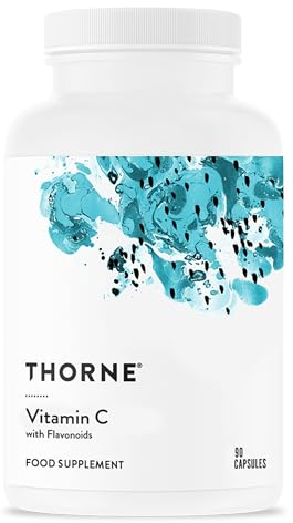 Thorne Vitamin C with Flavonoids - Miscela di Vitamina C e Bioflavonoidi di Agrumi da Arance - Supporto del Sistema Immunitario - 90 Capsule