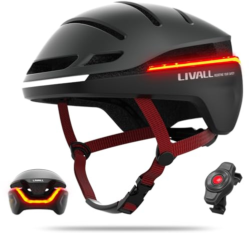 LIVALL EVO21 Smart Bike Helmet with Light, Smart Helmet with Wide-Angle Light | Turn Signals | Brake Warning Light | Fall Detection, Bike Helmets for Men Women, Bicycle Helmet for Urban Commuter