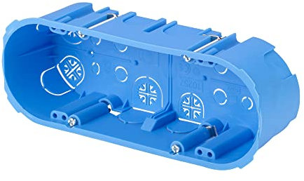 Poly Pool PP8135 Boîte de dérivation encastrée pour installations en plaques de plâtre, maximum 6 modules, bleu