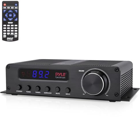 Pyle 100W 5 Channel Audio Amplifier - Wireless Bluetooth Home Theater Power Stereo Receiver with Surround Sound w/HDMI, AUX, FM Antenna, Subwoofer Speaker Input, 12V Adapter - PFA540BT.6