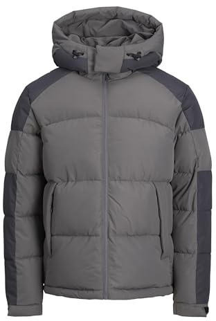 JACK & JONES Jcoaero Buffer Sn Puffer Chaqueta para Hombre, Gárgola/Detalles: Bloqueo de asfalto, M, Gárgola/detalle: bloqueo de asfalto, M