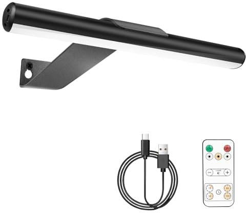 Kazaigou Picture Light, Battery Operated Picture Light for Wall,Wireless Remote Painting Light with Timer and Memory, 3 Colour Temps & Dimmable, 16” Metal Art Light for Display, Artwork, Portrait