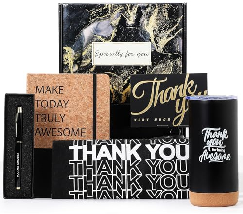 APRBOX Employee Appreciation Gifts Bulk Thank You Gifts with Thank You Cards for Women Men Work Gifts Office Gift Baskets for Social Worker Secretary Teacher Farewell Gift for Coworkers